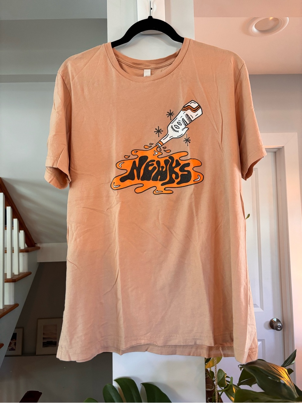 Newks Tan 100% Cotton T-Shirt - Size XL